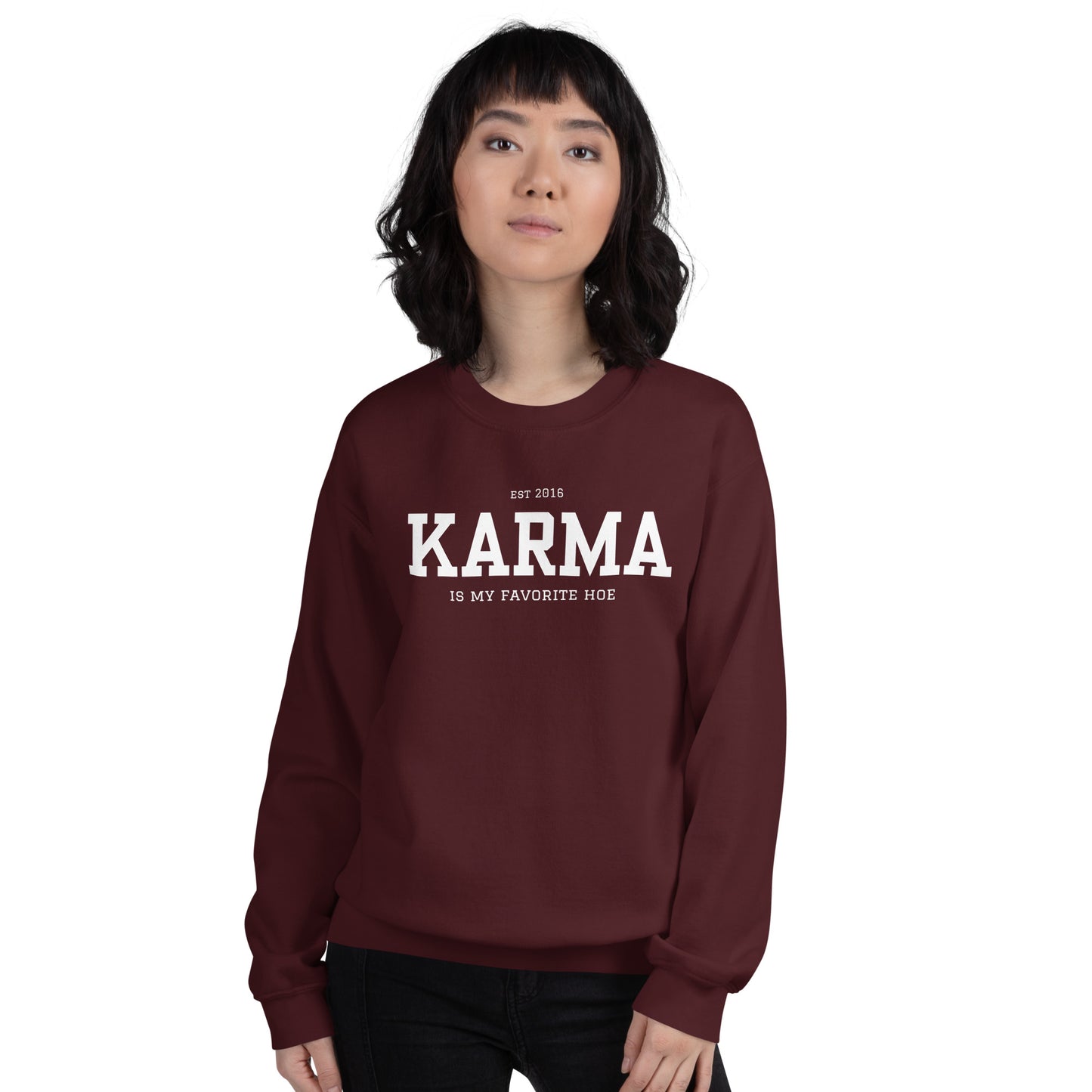 Burgundy Karma Crewneck